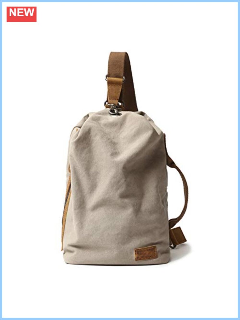 FANDARE Sling Bag Unisex Vintage Canvas Chest Bag Hands-Free Lightweight